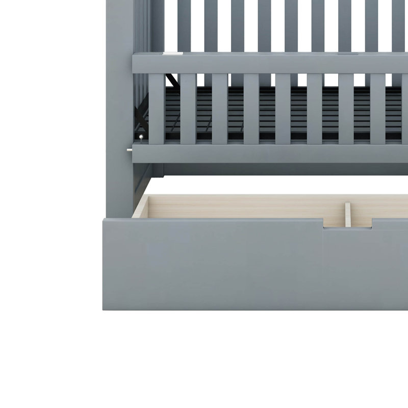 Latitude Run® Leya Convertible Crib/Full Size Bed with Drawers Wayfair